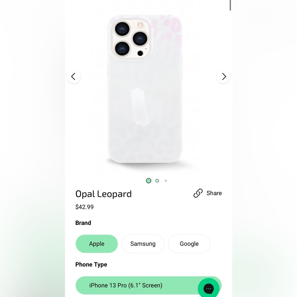 Iridescent Opal Leopard Loopy Case
